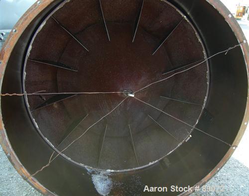 USED: Unadyn 5000# drying hopper, model 2P11, carbon steel. 2 bolt together sections, (1) top section 60" diameter x 42" straight side, (1) bottom section 60" diameter x 60" straight side x 36" coned...