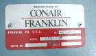 Used Carbon Steel Conair Franklin Drying Hopper, Model D559001