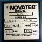 Used Novatec N Series NovaDrier Non-Desiccant Resin Dryer, Model N-15.