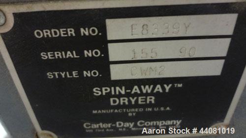 Used Stainless Steel Carter Day Spin-Away Spin Dryer, Model CWM2