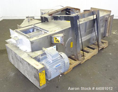 Used Carter Day Spin-Away Spin Dryer, Model DAS2, 304 Stainless Steel. Driven by a 5hp, 3/60/230/460 volt, 1750 rpm motor. Includes an Agglomerate unit, model AU200, and a carbon steel stand.