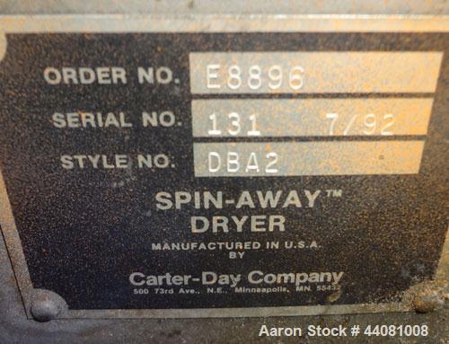 Used Stainless Steel Carter Day Spin-Away Spin Dryer, Model DBA2