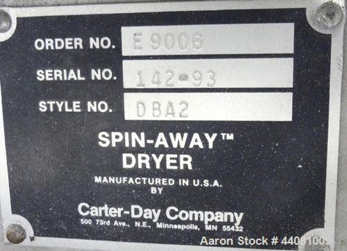 Used Stainless Steel Carter Day Spin-Away Spin Dryer, Model DBA2