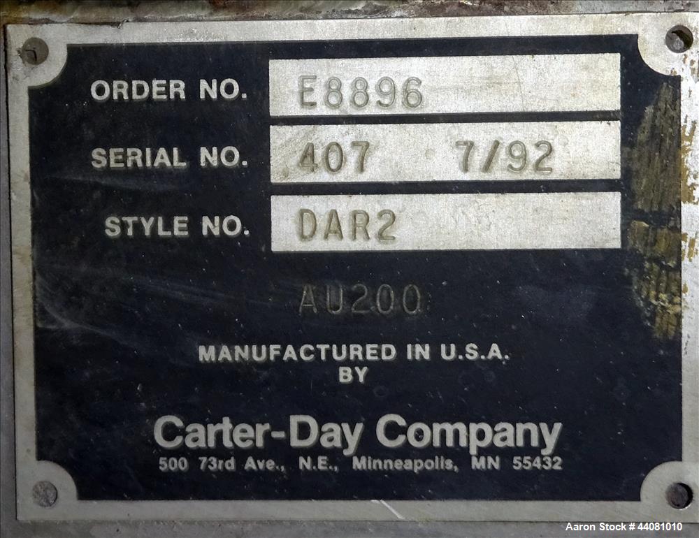 Used Stainless Steel Carter Day Spin-Away Spin Dryer, Model DBA2