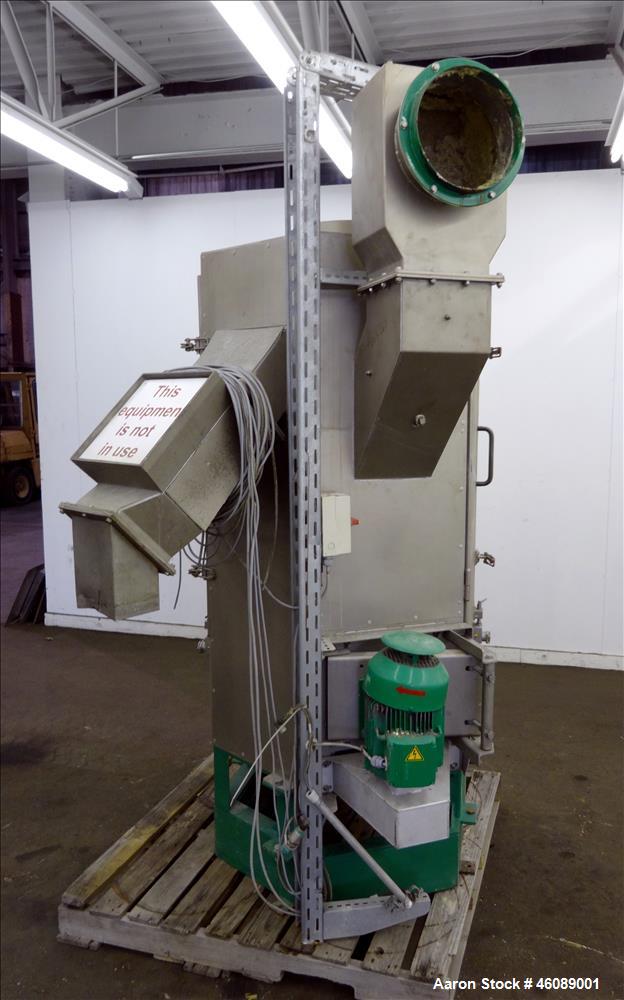 Used Gala Spin Dryer, Model 12.2 ECLN, 304 Stainless Steel. 11" Diameter x 42.5" long rotor. Driven by a 4kw, 3/50/440 volt, 1440 rpm motor. Rotor main speed 1017. Mounted on a carbon steel frame. Se...