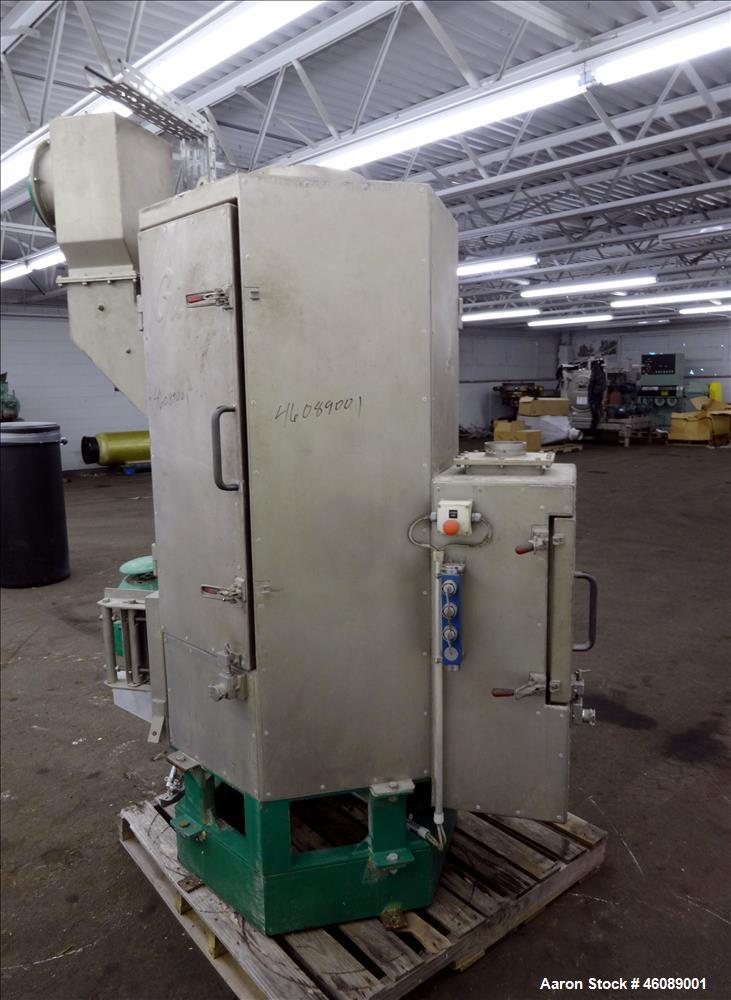 Used Gala Spin Dryer, Model 12.2 ECLN, 304 Stainless Steel. 11" Diameter x 42.5" long rotor. Driven by a 4kw, 3/50/440 volt, 1440 rpm motor. Rotor main speed 1017. Mounted on a carbon steel frame. Se...