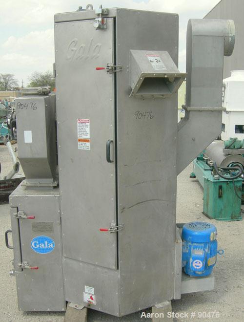 Used: Gala spin dryer, model ECLN-BF 12.3, 304 stainless steel.1017 rpm, (3) Screen sections. Approximate 12" diameter x 60" long rotor. Driven by a 7.5 hp, 3/60/208-230/460 volt, 1750 rpm motor. Sid...