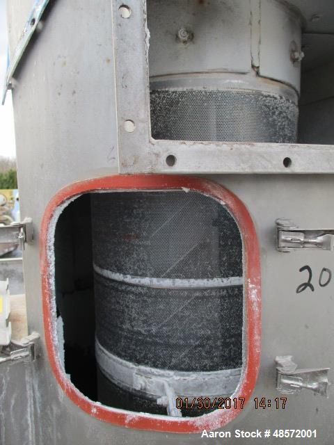 Used Gala Spin Dryer, Model 16.3DW, Stainless Steel. Capacity approximately 2,000 lbs per hour. Driven by a 7.5hp, 230/460 volt motor. Rated 780 rpm dryer speed. Includes a 450 gallon reservoir. Seri...