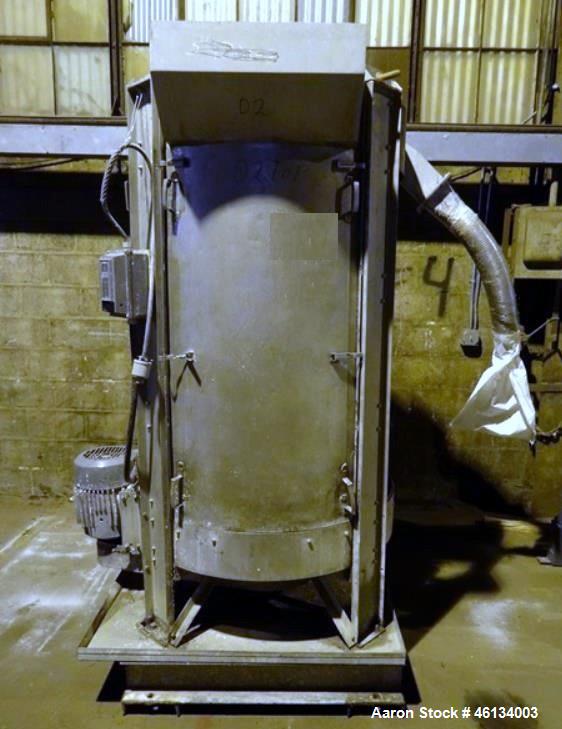 Used Gala Spin Dryer, Model 201BF, Stainless Steel. Bottom feed, 380 rpm rotor speed, underdriven with 7.5 hp, 230/460 volt, 1760 rpm motor. Serial #770811