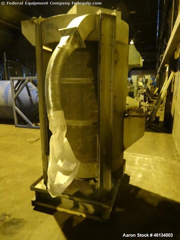 Used Gala Spin Dryer, Model 201BF, Stainless Steel. Bottom feed, 380 rpm rotor speed, underdriven with 7.5 hp, 230/460 volt, 1760 rpm motor. Serial #770811
