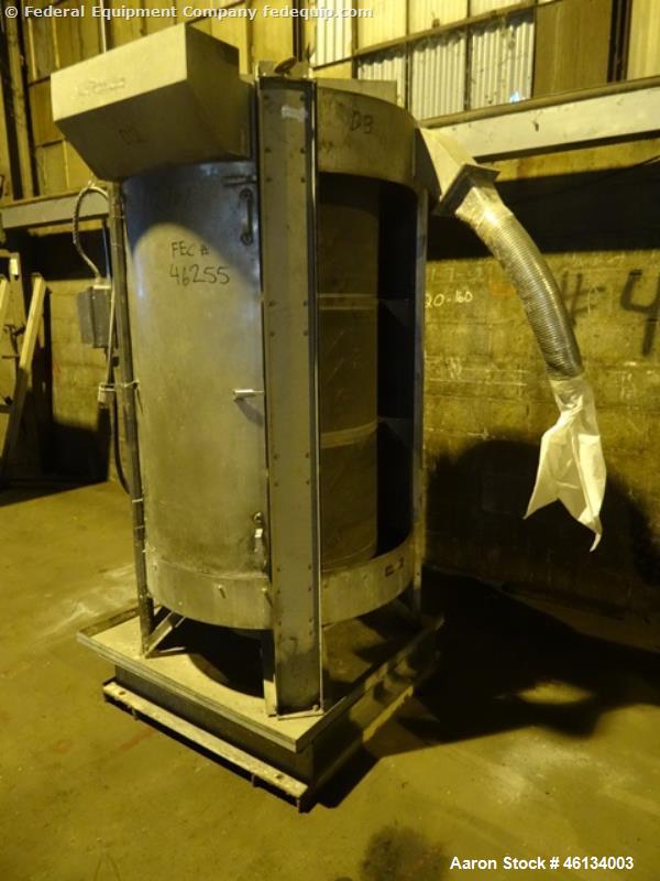 Used Gala Spin Dryer, Model 201BF, Stainless Steel. Bottom feed, 380 rpm rotor speed, underdriven with 7.5 hp, 230/460 volt, 1760 rpm motor. Serial #770811
