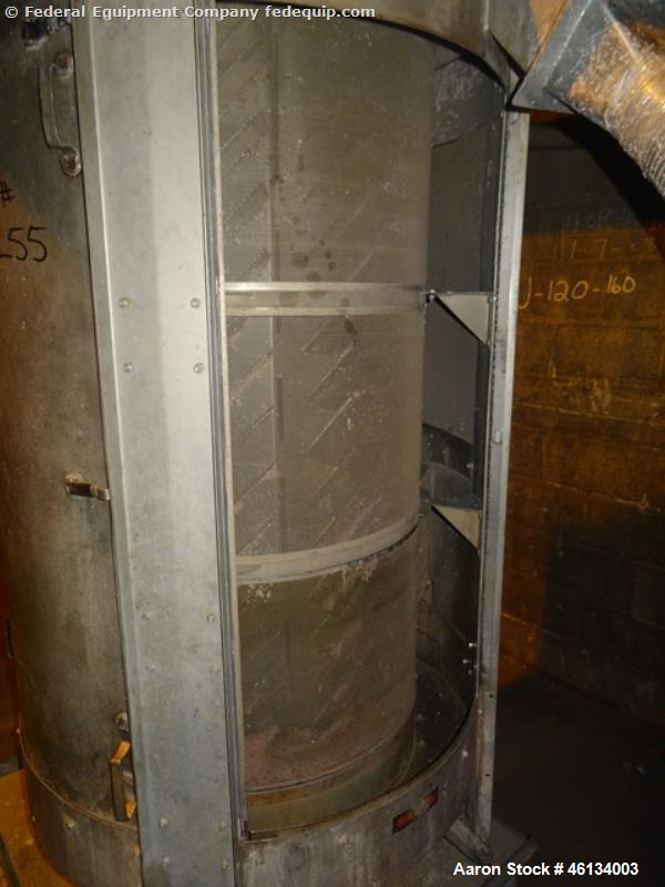 Used Gala Spin Dryer, Model 201BF, Stainless Steel. Bottom feed, 380 rpm rotor speed, underdriven with 7.5 hp, 230/460 volt, 1760 rpm motor. Serial #770811