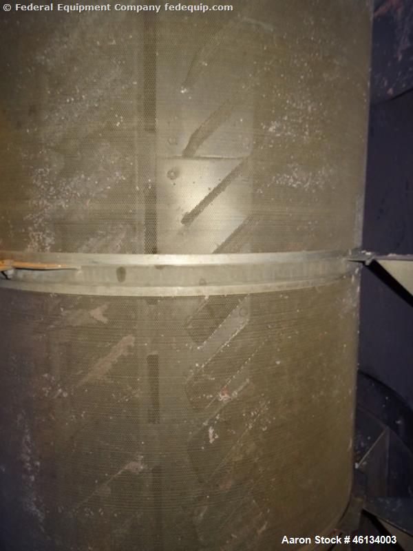 Used Gala Spin Dryer, Model 201BF, Stainless Steel. Bottom feed, 380 rpm rotor speed, underdriven with 7.5 hp, 230/460 volt, 1760 rpm motor. Serial #770811