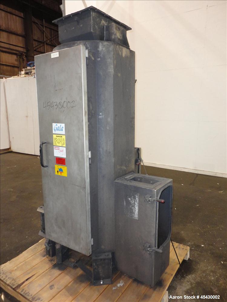 Used- Gala Industries Spin Dryer, Model 3016 BF-RD, 304 Stainless Steel. Approximate drying capacity based on pellets 14,000...