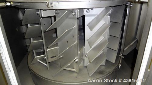 Unused- Gala Industries Centrifugal Spin Dryer, Model 3032 DW, 304 Stainless Steel. Approximate drying capacity 11,500 kg/hr (25,000 lbs/hr). Rotor speed 403-415 rpm. (3) Screen sections, side access...