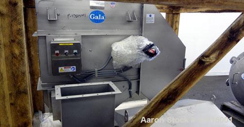 Unused- Gala Industries Centrifugal Spin Dryer, Model 3032 DW, 304 Stainless Steel. Approximate drying capacity 11,500 kg/hr (25,000 lbs/hr). Rotor speed 403-415 rpm. (3) Screen sections, side access...