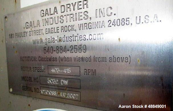 Used- Gala Stainless Steel Spin Dryer, Model 3032-DW.