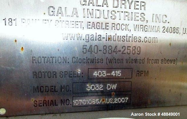 Used Gala Stainless Steel Spin Dryer, Model 3032-DW.