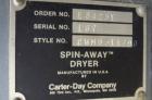 Used Carter Day Spin-Away Spin Dryer, Model D312, 304 Stainless Steel. Unit consists of 3 decks of 12