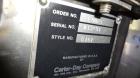 Used Carter Day Spin-Away Spin Dryer, Model DAS2, 304 Stainless Steel. Driven by a 5hp, 3/60/230/460 volt, 1750 rpm motor. Includes an Agglomerate unit, model AU200, and a carbon steel stand.