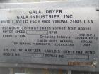 Used Gala Spin Dryer, Model 16.3DW, Stainless Steel. Capacity approximately 2,000 lbs per hour. Driven by a 7.5hp, 230/460 volt motor. Rated 780 rpm dryer speed. Includes a 450 gallon reservoir. Seri...