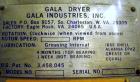 Used Gala Spin Dryer, Model 201BF, Stainless Steel. Bottom feed, 380 rpm rotor speed, underdriven with 7.5 hp, 230/460 volt, 1760 rpm motor. Serial #770811