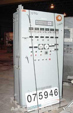 USED: Extruder control panel, (4) barrel zones, (2) die zones. RKC model REXF9 controllers. Last used on an extruder with water cooled system.