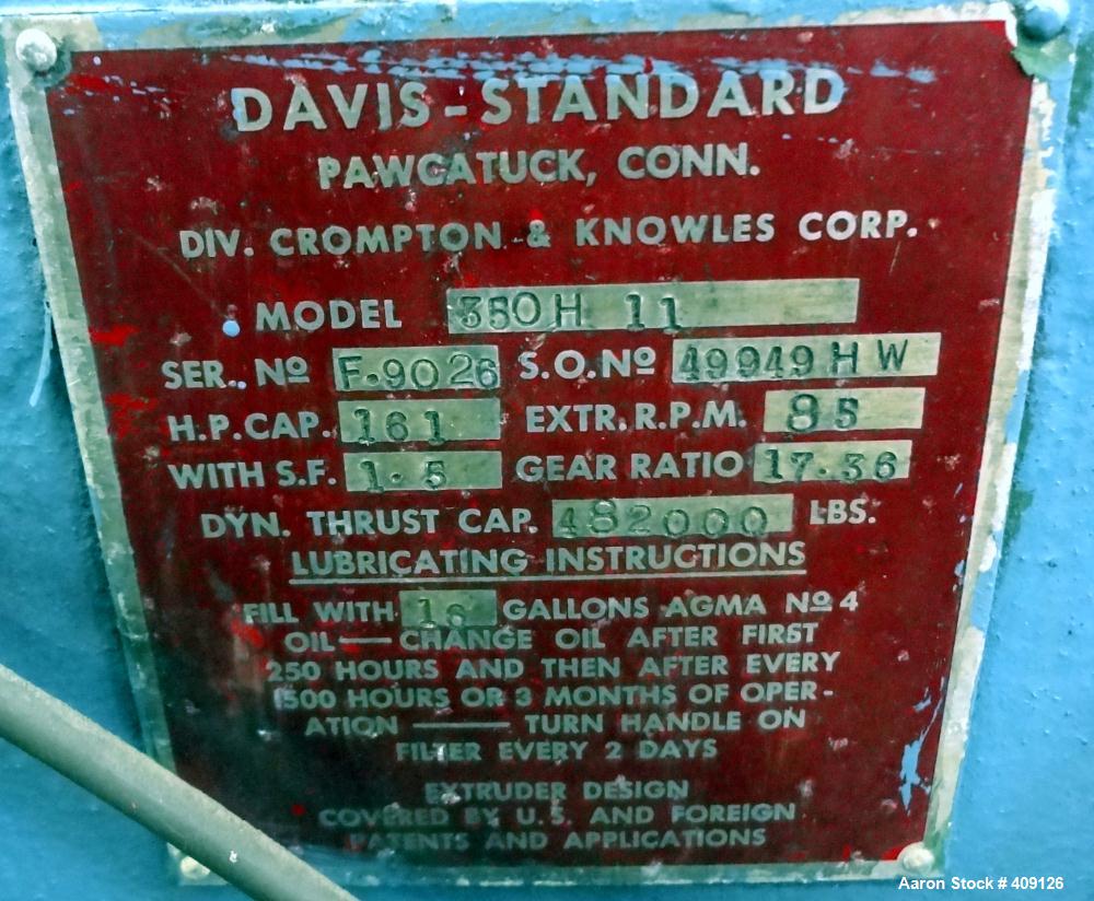 Used Davis Standard Gearbox, Model 350H 11