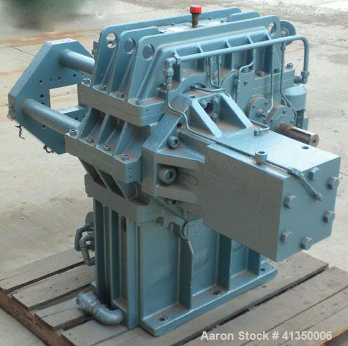 Used Werner Pfleiderer Co-Rotating Design Gearbox, Type 2A58.5/1750. Last used on a ZSK-70. 4.26:1 ratio.
