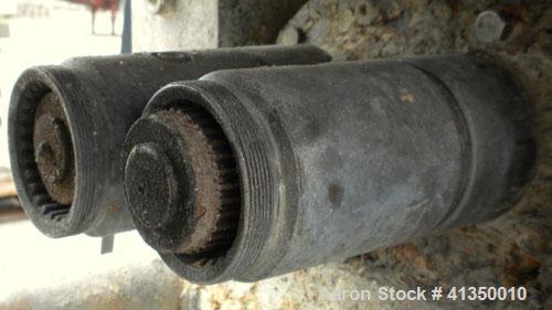 Used Werner Pfleiderer Co-Rotating Design Gearbox, type ZSK-83-R240P, rated 149 kW. Center to center on output shafts approximately 3" (76.2mm), outer diameter of spline 1.957" (49.71 mm), height fro...