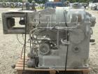 Used Werner Pfleiderer Co-Rotating Design Gearbox, type ZSK-83-R240P, rated 149 kW. Center to center on output shafts approximately 3