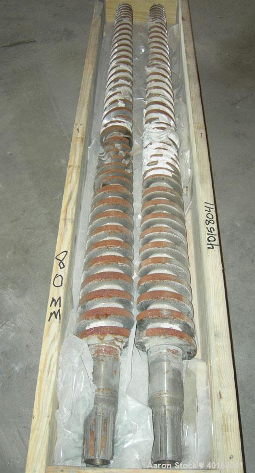 Used (1) Set of 2 Cincinnati 80mm conical twin screws