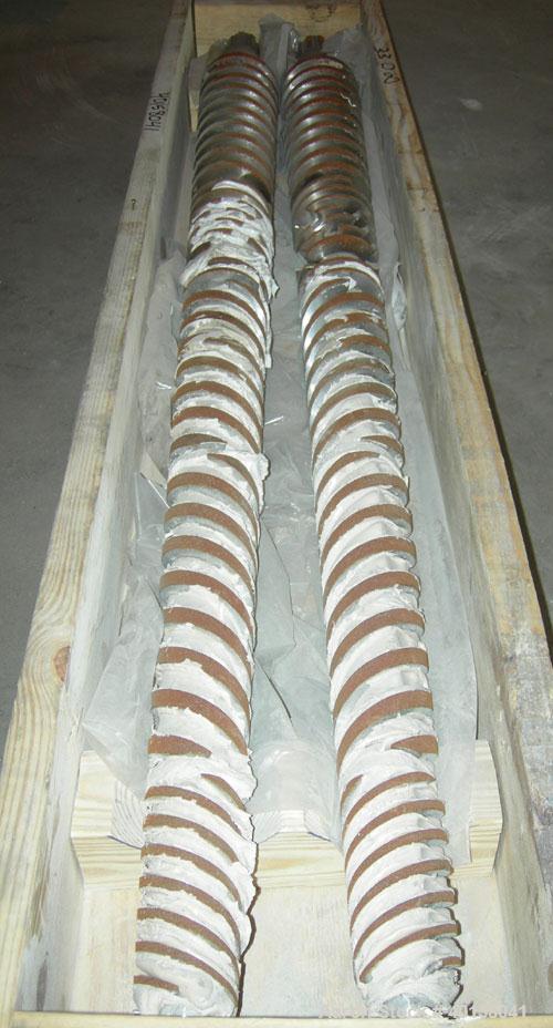 Used (1) Set of 2 Cincinnati 80mm conical twin screws