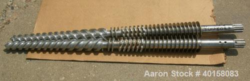 Used (1) Set of (2) Cincinnati 35mm conical twin screws, serial #T7382/15.