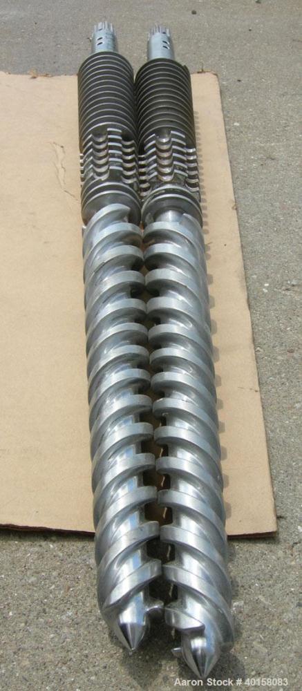 Used (1) Set of (2) Cincinnati 35mm conical twin screws, serial #T7382/15.