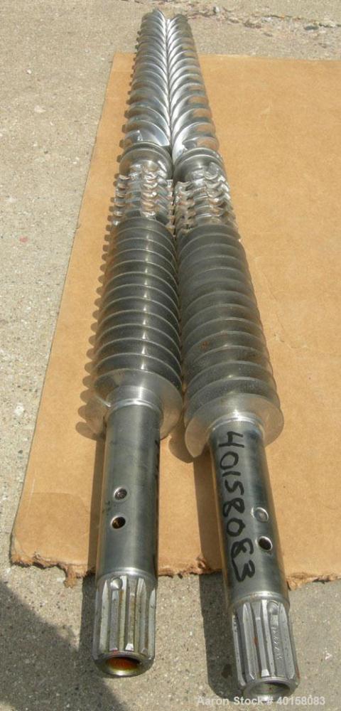 Used (1) Set of (2) Cincinnati 35mm conical twin screws, serial #T7382/15.