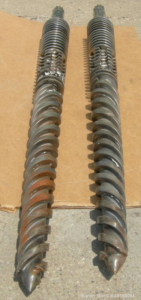 Used-(1) Set of (2) Cincinnati 35mm conical twin screws,