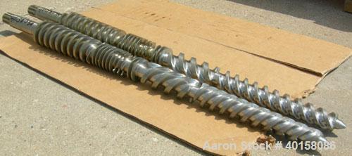 Used (1) Set of (2) Cincinnati 35mm conical twin screws, serial #BC11274-M.