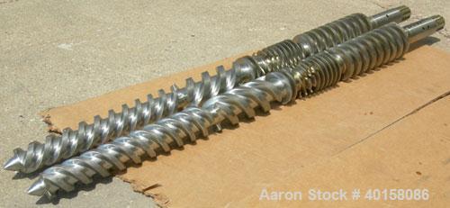 Used (1) Set of (2) Cincinnati 35mm conical twin screws, serial #BC11274-M.