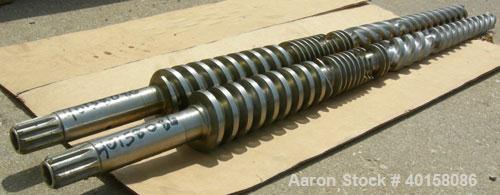 Used (1) Set of (2) Cincinnati 35mm conical twin screws, serial #BC11274-M.