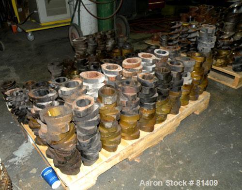 Used Werner & Pfleiderer ZSK-120 MM Twin Screw Extruder Parts Consisting Of: (2) Screw shafts, and approximately 280 miscellaneous screw segments.