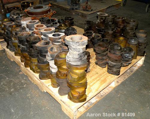 Used Werner & Pfleiderer ZSK-120 MM Twin Screw Extruder Parts Consisting Of: (2) Screw shafts, and approximately 280 miscellaneous screw segments.