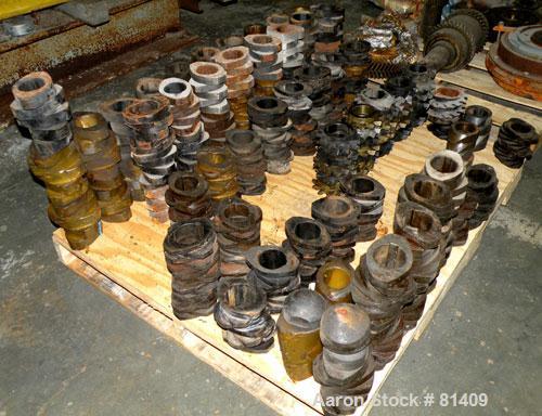 Used Werner & Pfleiderer ZSK-120 MM Twin Screw Extruder Parts Consisting Of: (2) Screw shafts, and approximately 280 miscellaneous screw segments.