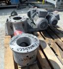 Used Werner & Pfleiderer ZSK120 Twin Screw Extruder Dosing Feeder, 304 Stainless Steel. Approximately 18'' long screw. 4-1/4'' inlet, 5'' outlet. Driven by a 1.35 kw, 3/50/500 volt, gear motor. Requi...