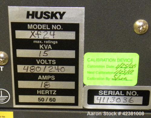 Used Husky Altanium Temperature Controller, Model XF24. Operating ambient temperature 32 to 104 deg F (0 to 40 deg C), storage temperature –4 to 140 deg F (-20 to 60 deg C), measurement accuracy +/- ...