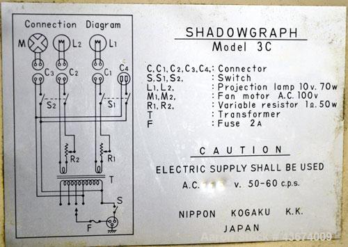Used Nikon Optical Comparator Profile Projector Shadowgraph, Model 3C