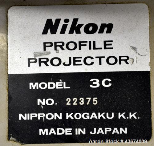 Used Nikon Optical Comparator Profile Projector Shadowgraph, Model 3C