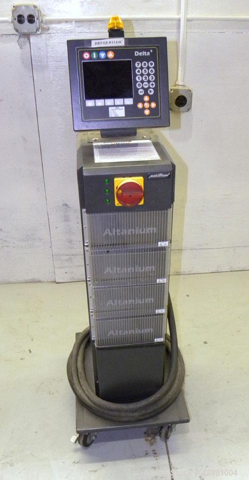 Used Moldflow Altanium Temperature Controller, Model AF24. Operating ambient temperature 32 to 104 deg F (0 to 40 deg C), storage temperature –4 to 140 deg F (-20 to 60 deg C), measurement accuracy +...