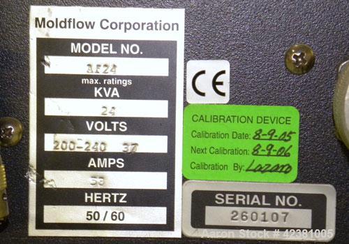 Used Moldflow Altanium Temperature Controller, Model AF24. Operating ambient temperature 32 to 104 deg F (0 to 40 deg C), storage temperature –4 to 140 deg F (-20 to 60 deg C), measurement accuracy +...