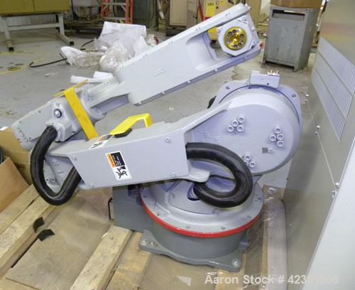 Used Motoman Versitle High-Speed Industrial Robot, Model HP20-A0. (6) Controlled axis, payload 20 kg, V-reach 3063mm, H-reach 1717mm, repeatability+/- 0.06mm. Vertical jointed arm type. Includes a NX...